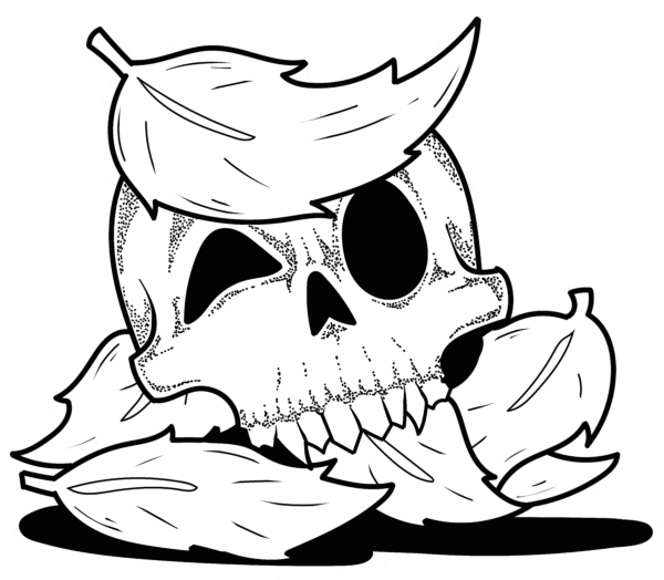 Halloween Skull Sticker