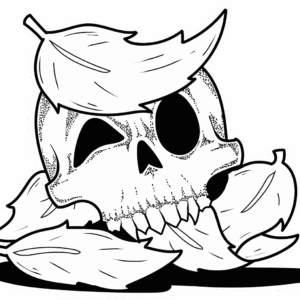 Halloween Skull Sticker