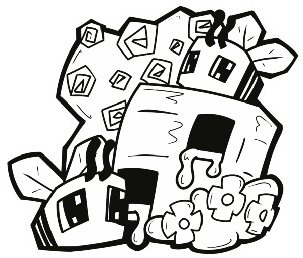 Minecraft Bee Sticker