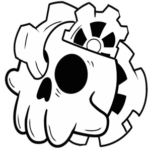 Cog Skull Sticker