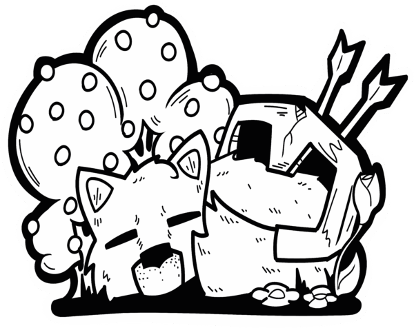 Minecraft Fox Sticker