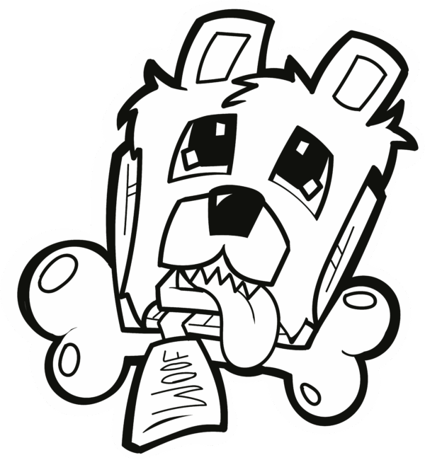 Minecraft Wolf Sticker